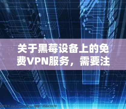关于黑莓设备上的免费VPN服务，需要注意以下几点